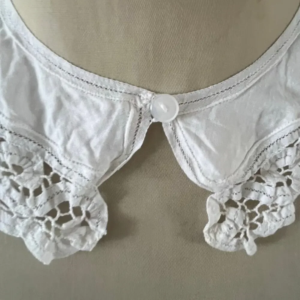 Vintage White Lace Collar Wmns OS Coquette Cottagecore Prairie